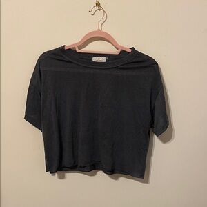 Dress forum Charcoal Short Sleeve crop